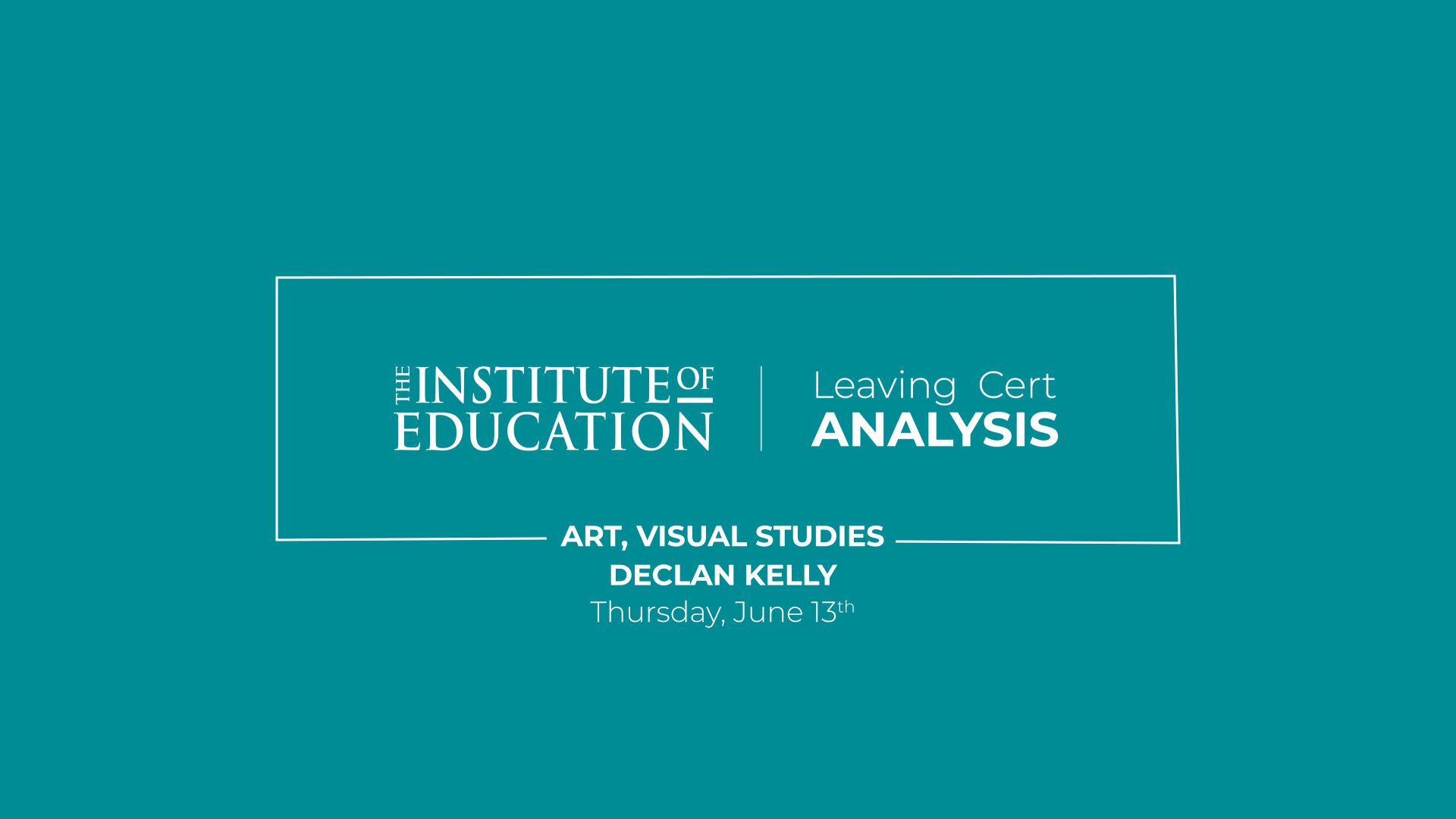 Art, Visual Studies (H) Leaving Certificate Analysis