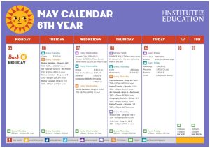 May Monthly Calendar 2025 6th Year Page 1