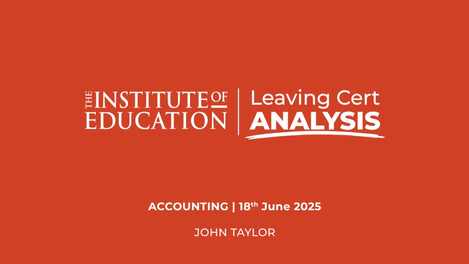 Leaving Certificate Accounting (H) Analysis