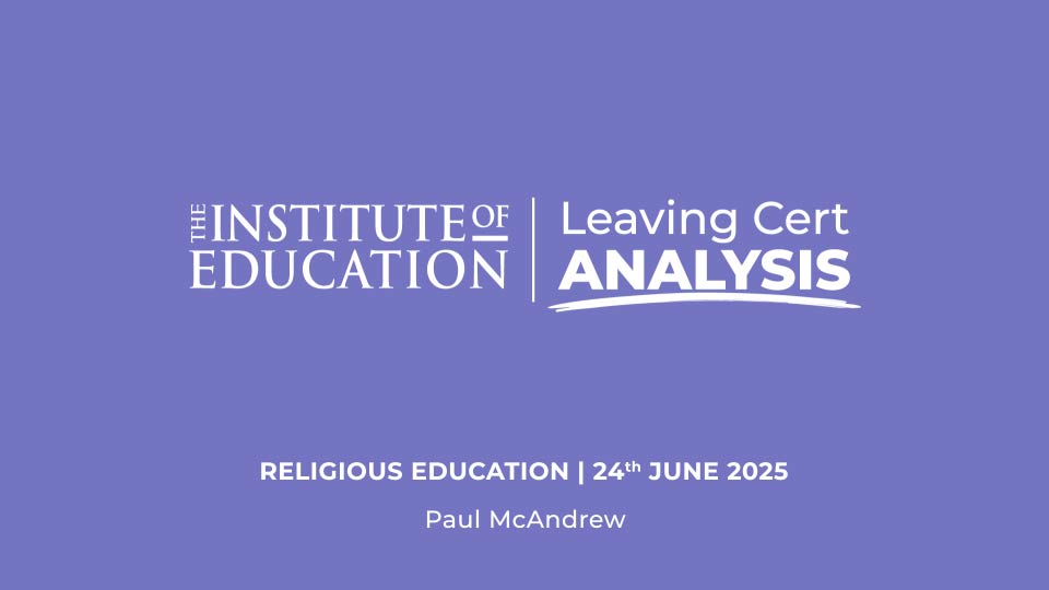 Leaving Certificate Religious Education (H) Analysis