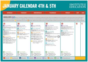 January 2026 Monthly Calendar 4th & 5th Year Page 1