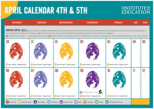 April Monthly Calendar 4th & 5th Year Page 1