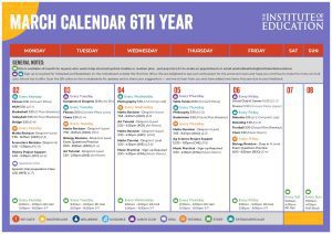 March Monthly Calendar 2026 6th Year Page 1