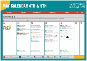 Monthly Calendar May 2026 4th & 5th Year Page 1