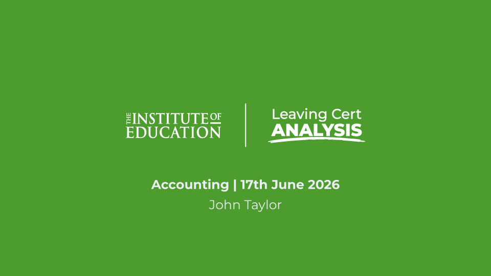 Accounting (H) Leaving Cert Analysis