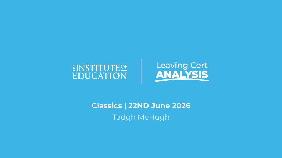 Classical Studies (H) Leaving Cert Analysis