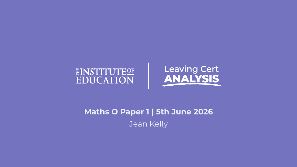 Maths Paper 1 (O) Leaving Cert Analysis