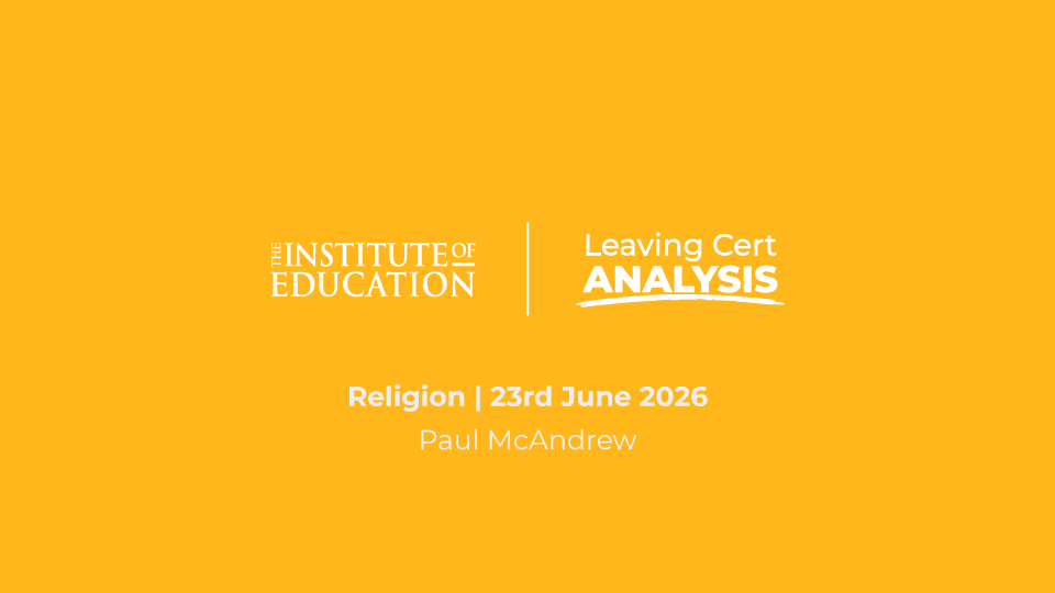 Religious Education (H) Leaving Cert Analysis
